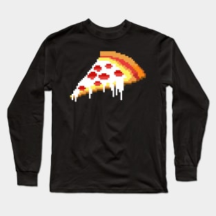 Retro 8 bit pizza slice Long Sleeve T-Shirt